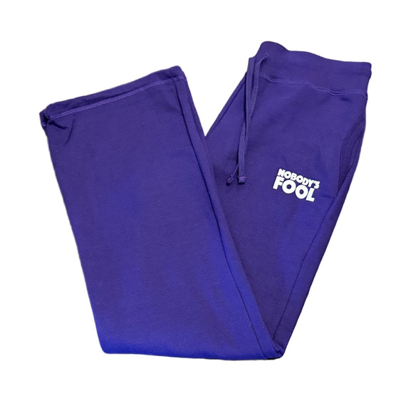 Gildan Pants - Nobody's Fool Movie Themed Joggers Sweatpants in Purple Size L NWOT